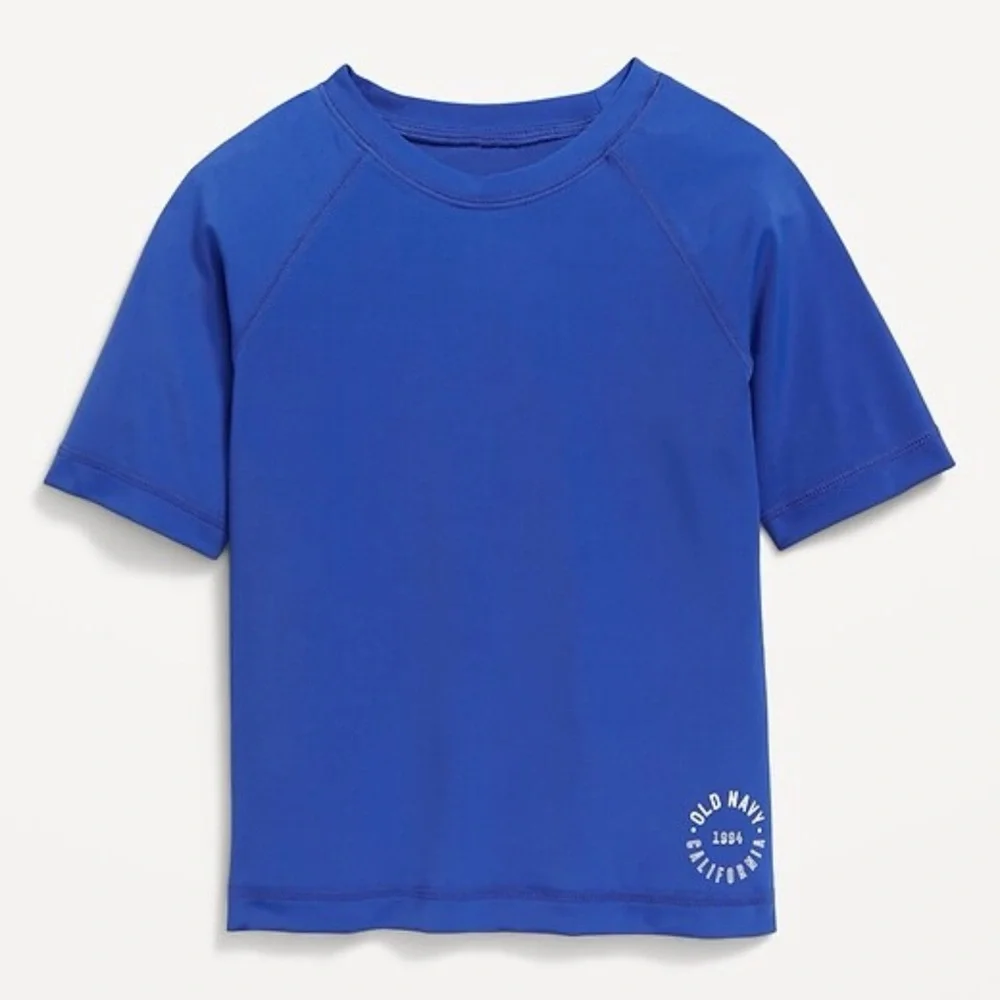 Old Navy 2-Pack Rash Guard Swim Tops Blue & Lime 2T